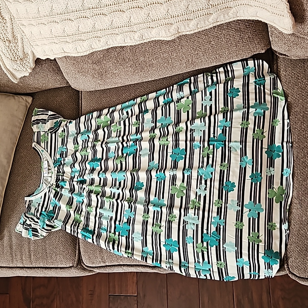 DotDotSmile Shamrock & Stripes Swing dress